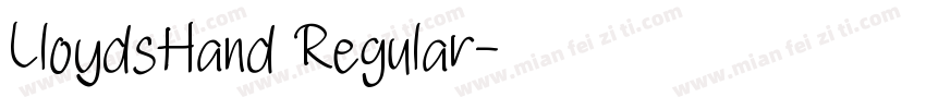 LloydsHand Regular字体转换